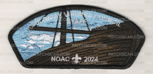 Patch Scan of Colonial Virginia Council NOAC 2024 Staff CSP black border