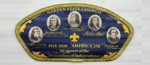 Patch Scan of Garden State Council Abraham Clarke Emblem