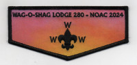 wag o shag noac flap- BLACK BORDER Potawatomi Area Council #651