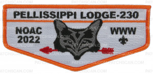 Patch Scan of Pellissippi Lodge 230 NOAC 2022 flap orange border