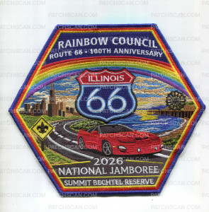 Patch Scan of Rainbow Council 2026 NJ Center patch blue bdr