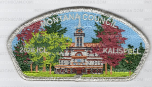 Patch Scan of Montana Council 2026 ICL CSP Gold Metallic border