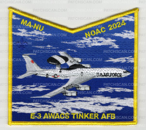 Patch Scan of Ma-Nu NOAC 2024 E-3 AWACS Tinker AFB pocket patch