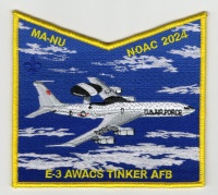 Ma-Nu NOAC 2024 E-3 AWACS Tinker AFB pocket patch Last Frontier Council #480