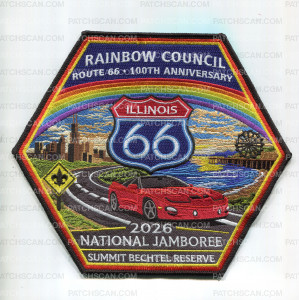 Patch Scan of Rainbow Council 2026 NJ Center patch black bdr