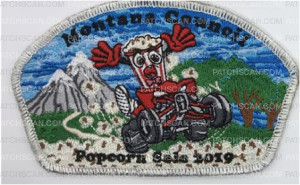 Patch Scan of Montana Council Popcorn 2019 CSP teal border